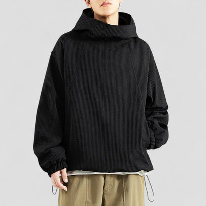 VogeLuxe | Men’s Textured Funnel Neck Hoodie