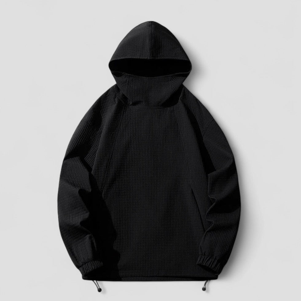 VogeLuxe | Men’s Textured Funnel Neck Hoodie