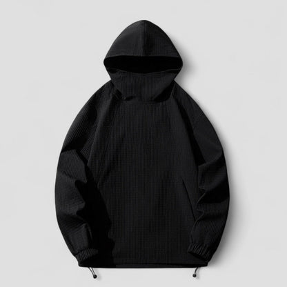VogeLuxe | Men’s Textured Funnel Neck Hoodie