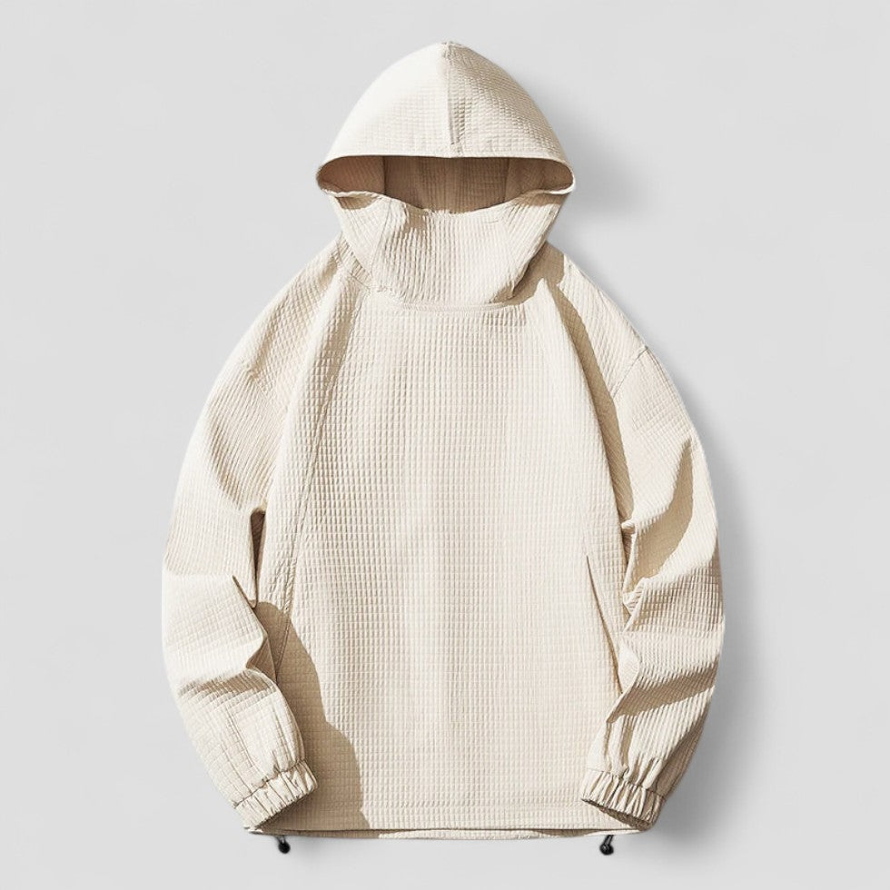 VogeLuxe | Men’s Textured Funnel Neck Hoodie