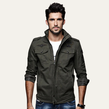 The Aberdeen Men's Trendy Cargo Cotton Jacket with Pockets 1