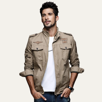 The Aberdeen Men's Trendy Cargo Cotton Jacket with Pockets 2