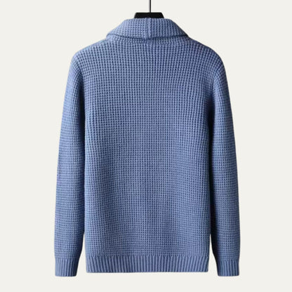 The Agrigento Men’s Button Up Knitted Shawl Collar Cardigan 4