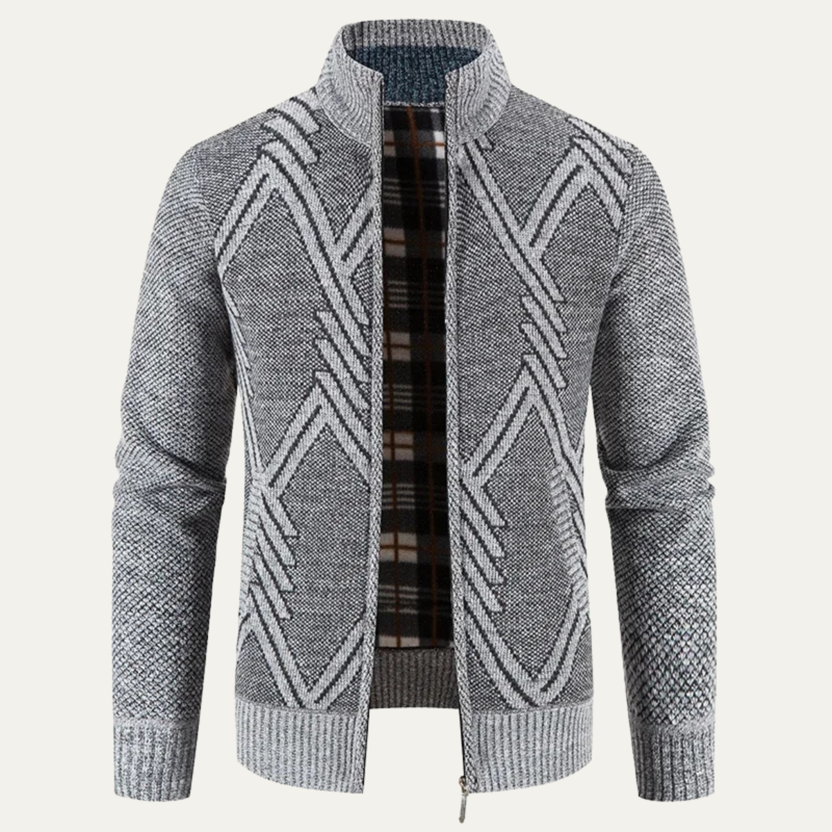 The Alford Men's Knitted Winter Zip  Cardigan 2