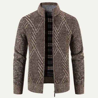 The Alford Men's Knitted Winter Zip  Cardigan 3