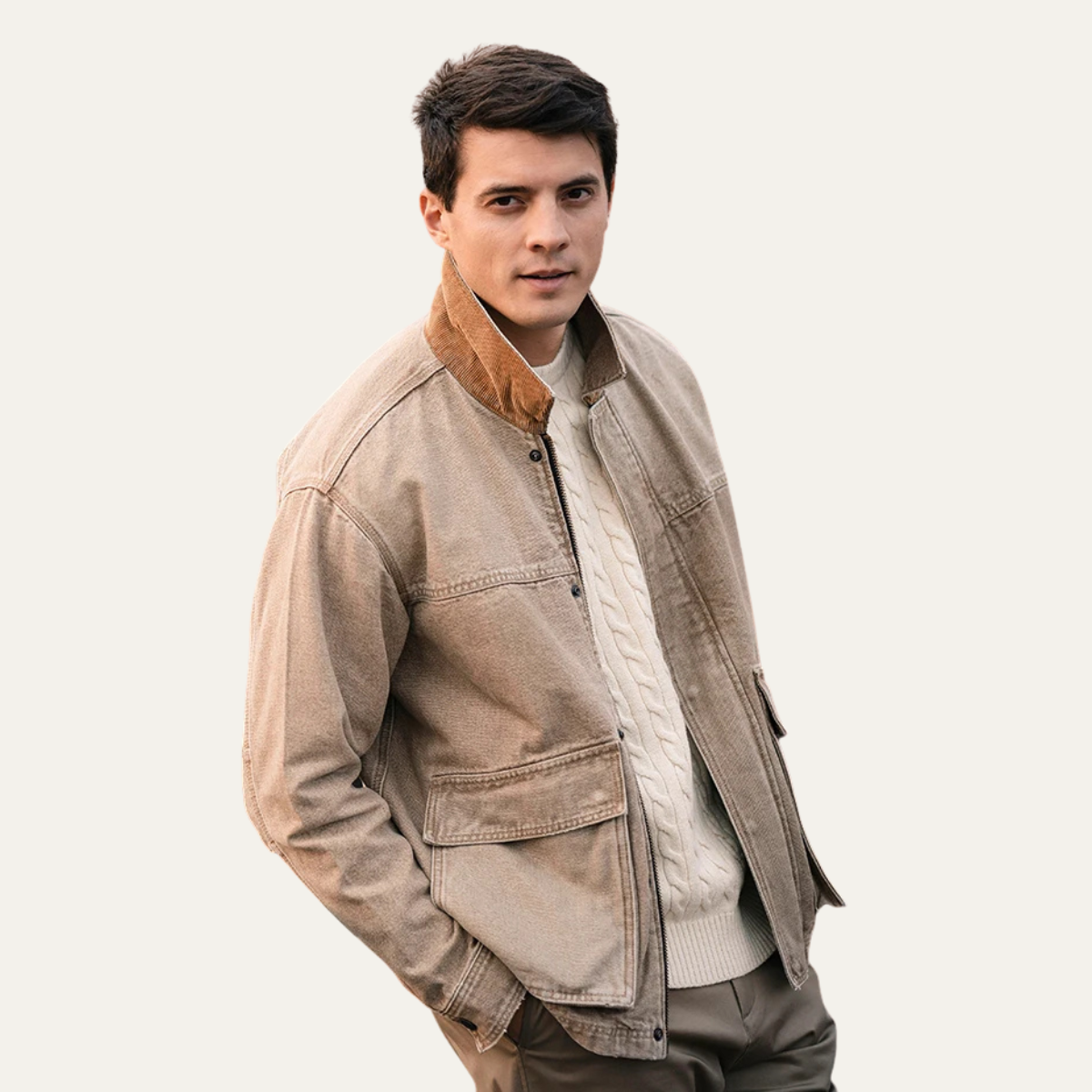 The Amboise Men’s Vintage Corduroy Casual Jacket 1