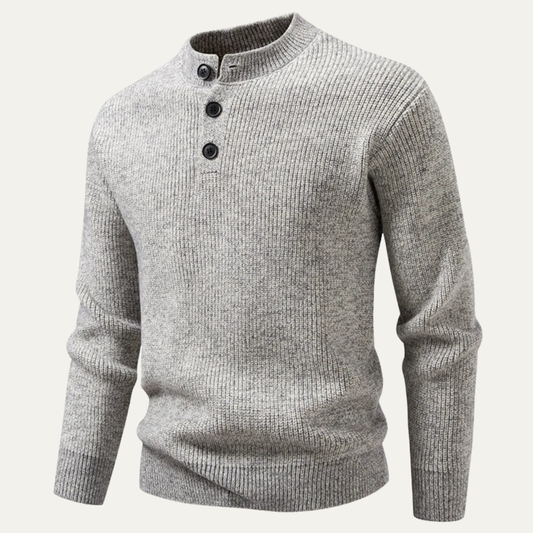 The Asciano Men’s Winter Warm Henley Knit Jumper 0