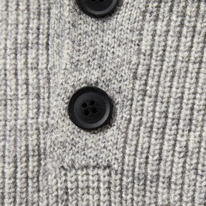 The Asciano Men’s Winter Warm Henley Knit Jumper 6