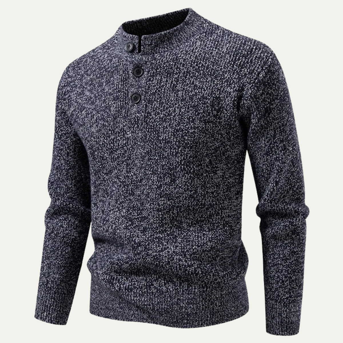 The Asciano Men’s Winter Warm Henley Knit Jumper 7