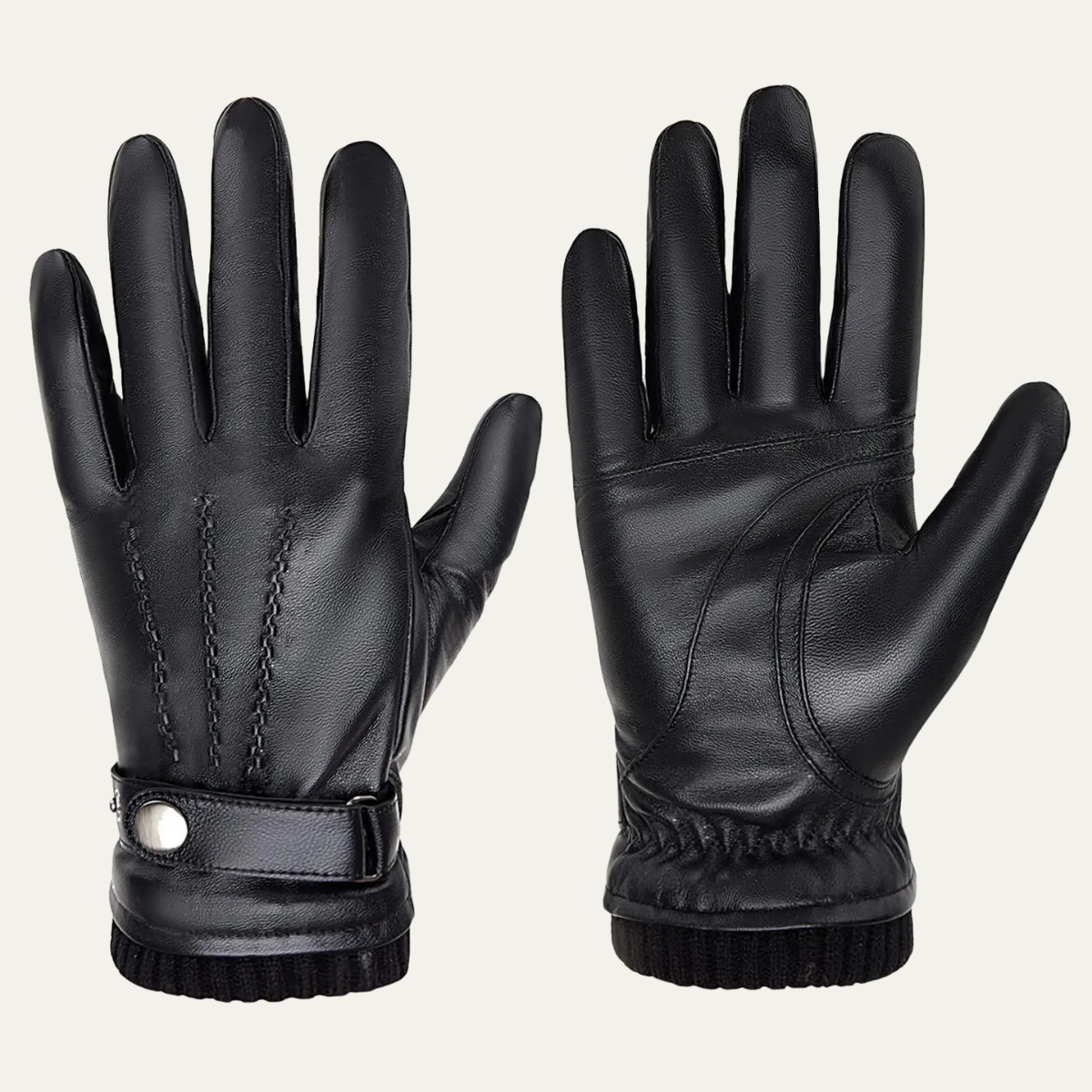 The Ashcroft Men’s Winter Fleece Lined  Leather Gloves 0