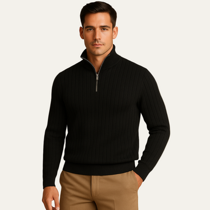 The Ashford Ribbed Half Zip Jumper for Men 5