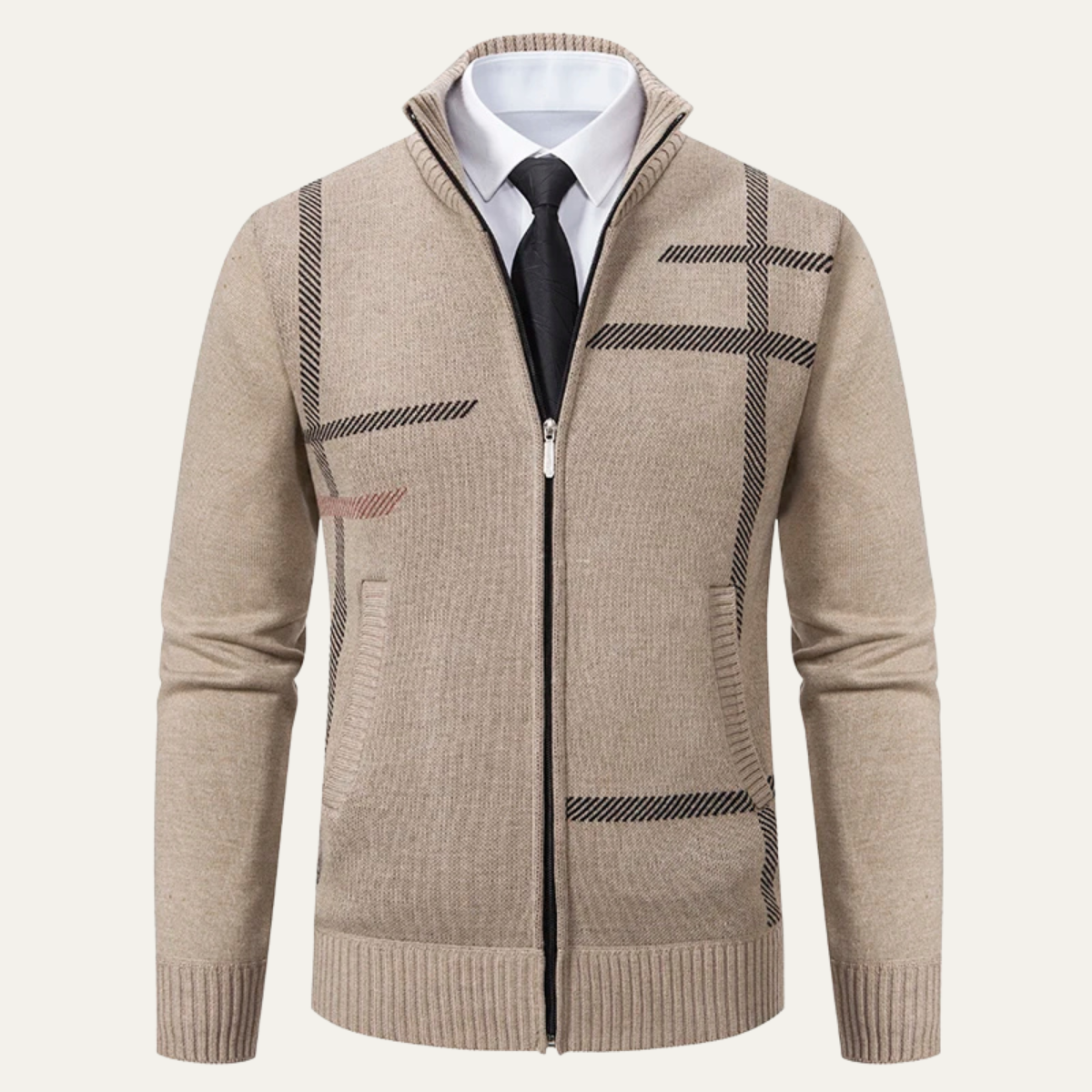The Ashglen Men's Full Zip Knit Cardigan 3
