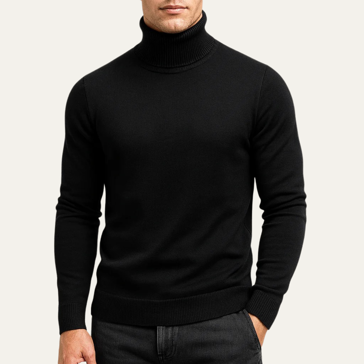 The Banbury Men's Classic Turtleneck Knit Sweater 2