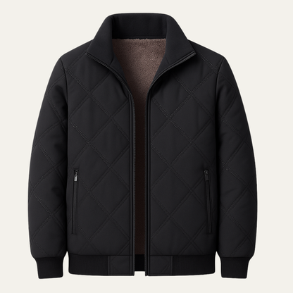 The Barbaresco Men’s Padded Zip Up  Winter Quilted Fleece Jacket 1