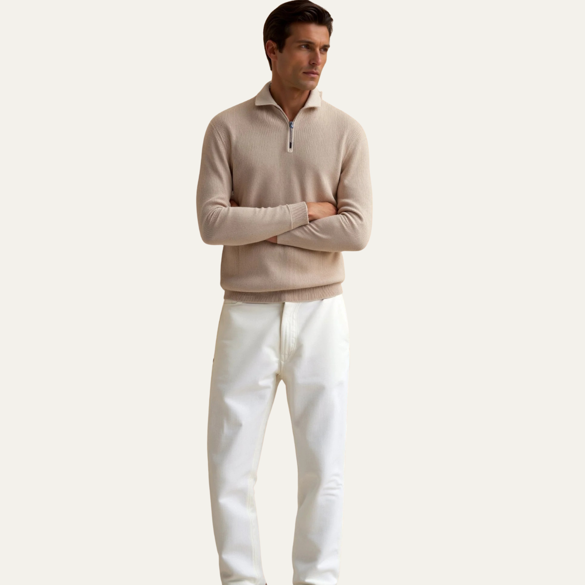 The Berkhamsted Men's Half Zip Lightweight Knit Jumper 1