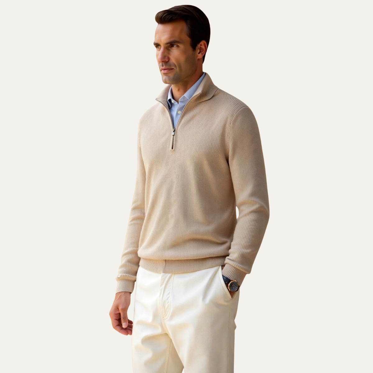 The Berkhamsted Men's Half Zip Lightweight Knit Jumper 2