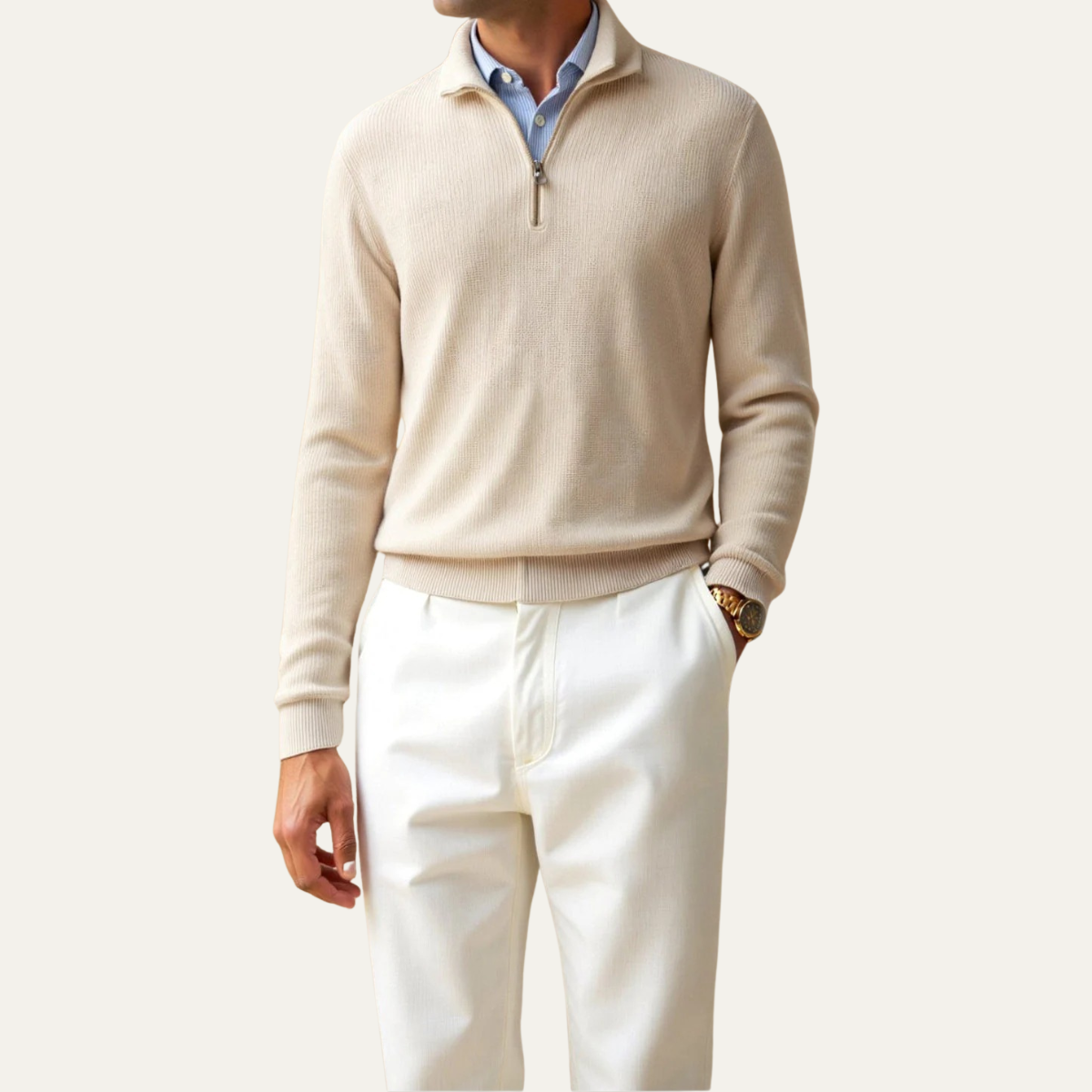 The Berkhamsted Men's Half Zip Lightweight Knit Jumper 3