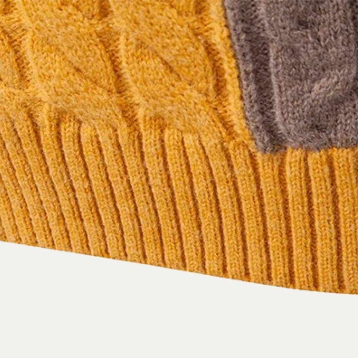 The Bevagna  Men’s Patchwork Knit Colour Block Turtleneck Jumper 4