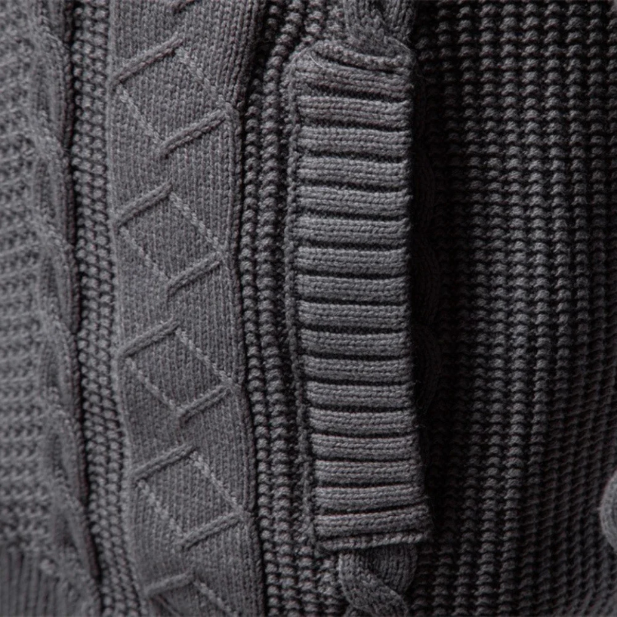 The Bolsena Men’s Slim Fit Cable Knit Zip Cardigan 3