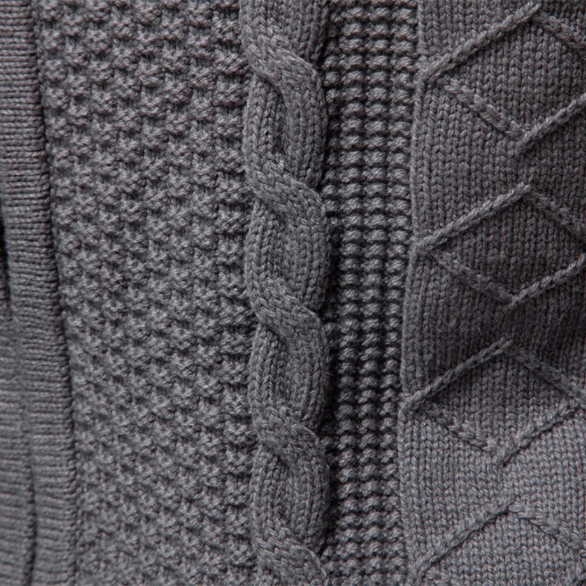 The Bolsena Men’s Slim Fit Cable Knit Zip Cardigan 5