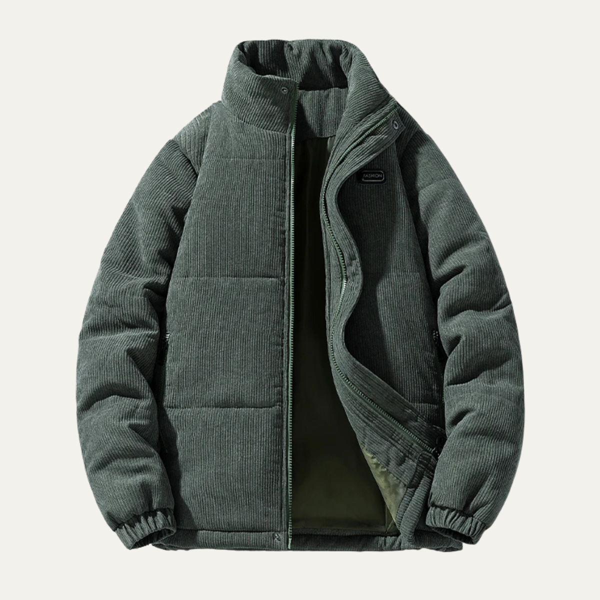 The Bolzano Men's Warm Padded Winte Corduroy Puffer Jacket 4