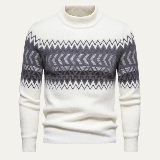 The Bormio Men’s Winter Patterned Crew Neck Knit Jumper 0