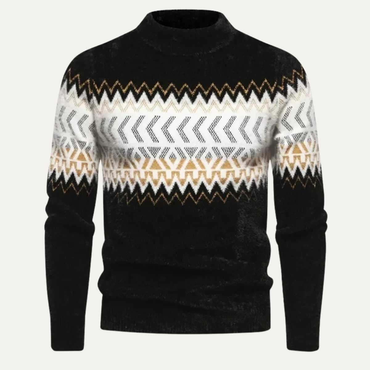 The Bormio Men’s Winter Patterned Crew Neck Knit Jumper 1