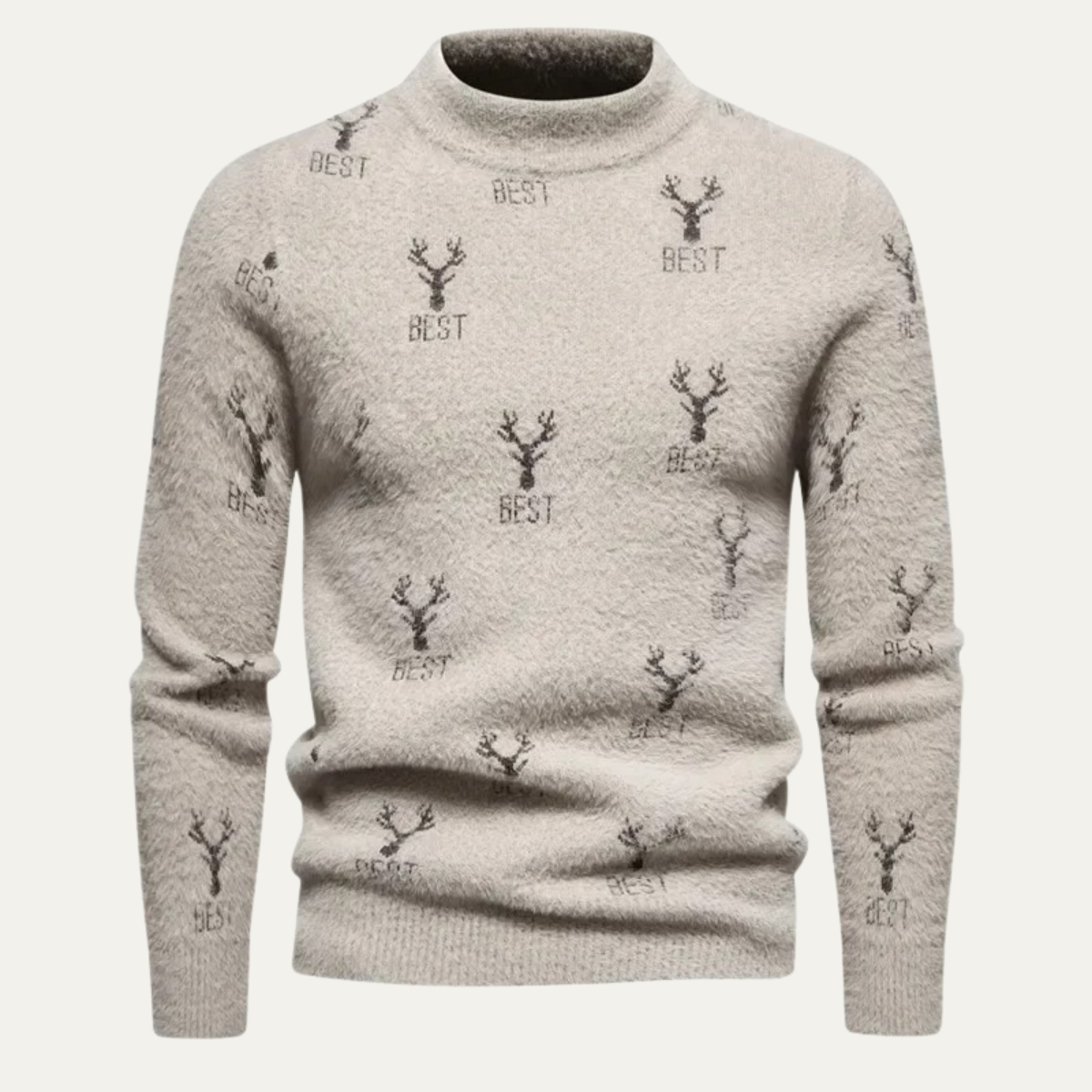 The Bormio Men’s Winter Patterned Crew Neck Knit Jumper 4