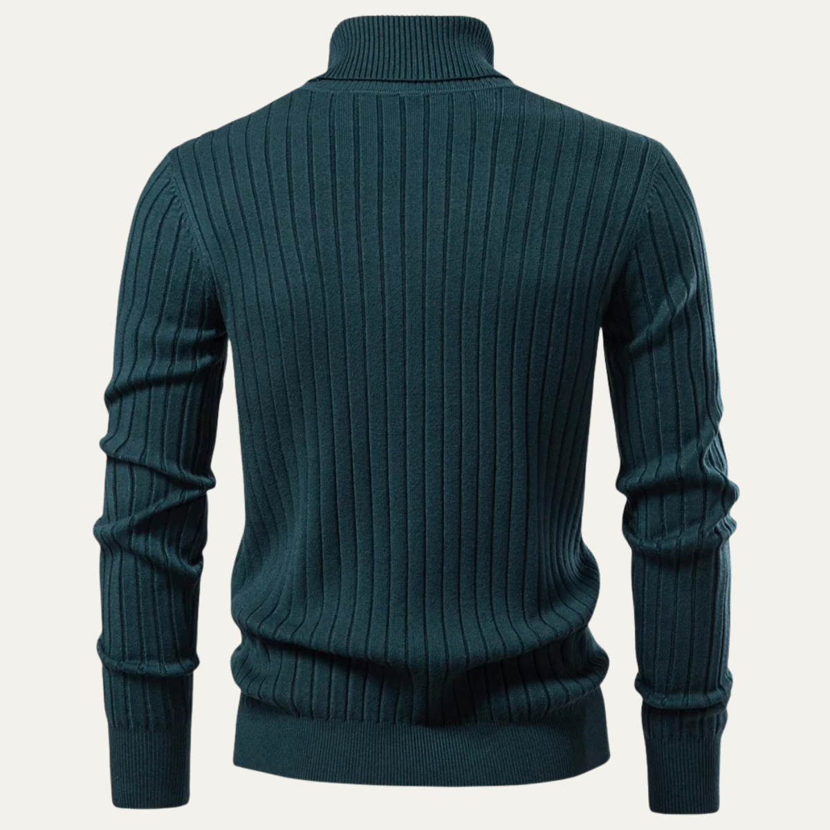 The Broadway Men’s Ribbed Turtleneck Winter Knit Jumper 1