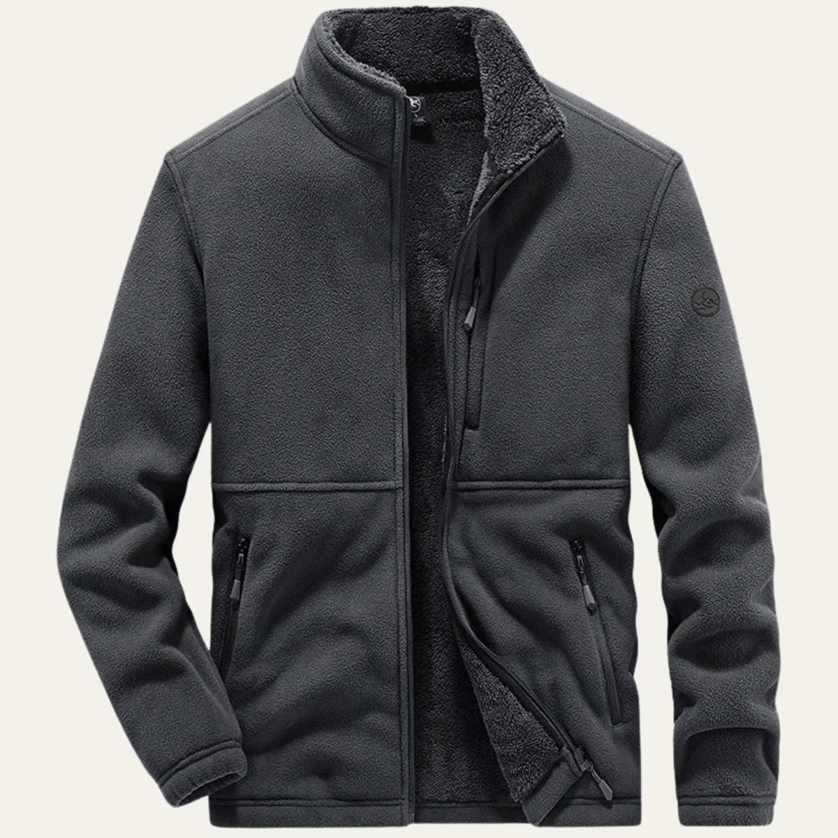 The Brompton Men's Fleece Winter Zip Jacket with Pockets 2