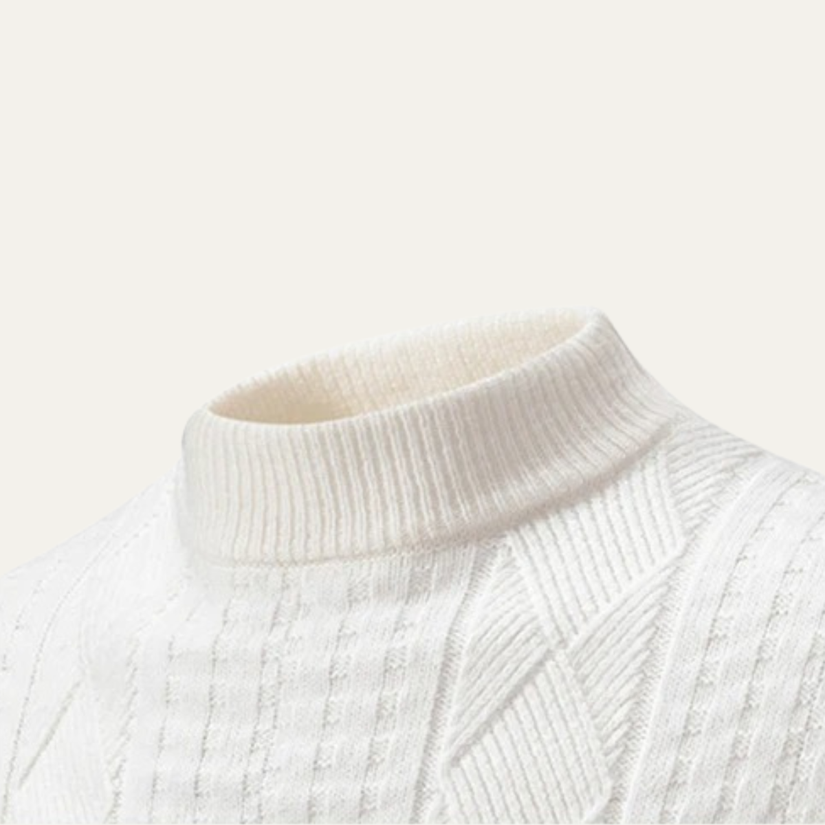 The Brunico Men’s Warm Slim Fit  Cable Knit Jumper 2