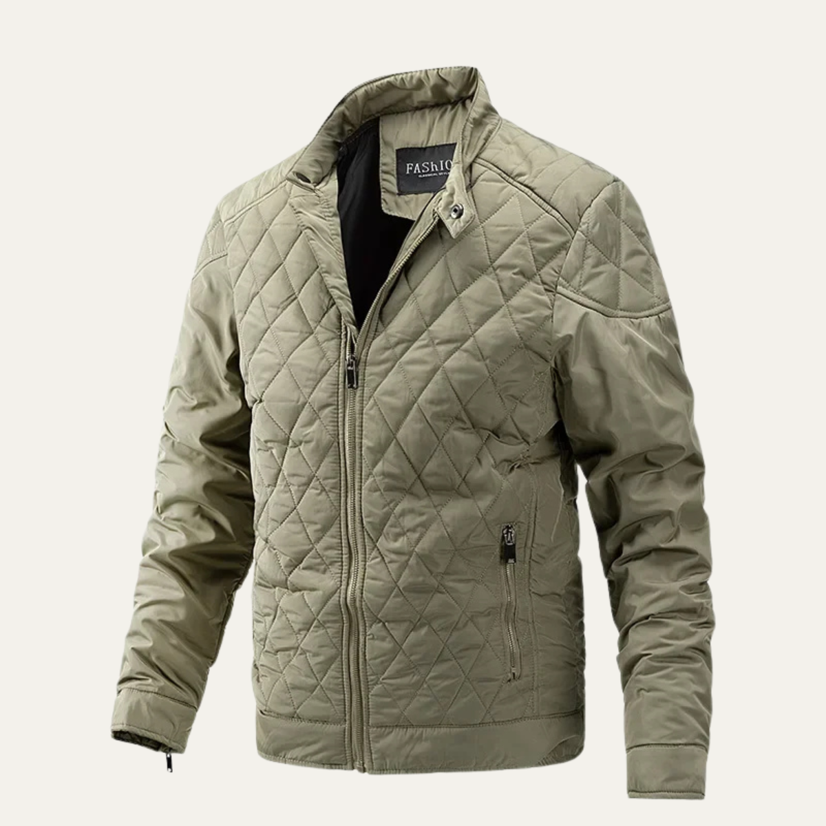 The Cabourg Men’s Lightweight Quilted Zip Up Jacket with Stand Collar 10