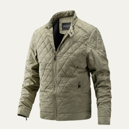 The Cabourg Men’s Lightweight Quilted Zip Up Jacket with Stand Collar 10