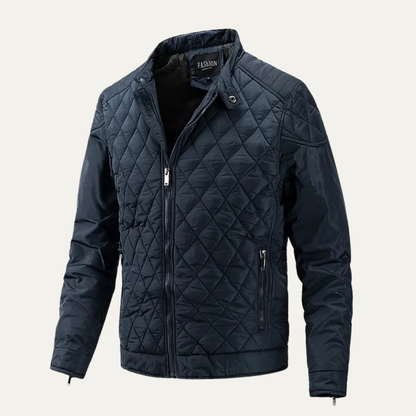 The Cabourg Men’s Lightweight Quilted Zip Up Jacket with Stand Collar 11