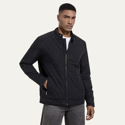 The Cabourg Men’s Lightweight Quilted Zip Up Jacket with Stand Collar 2