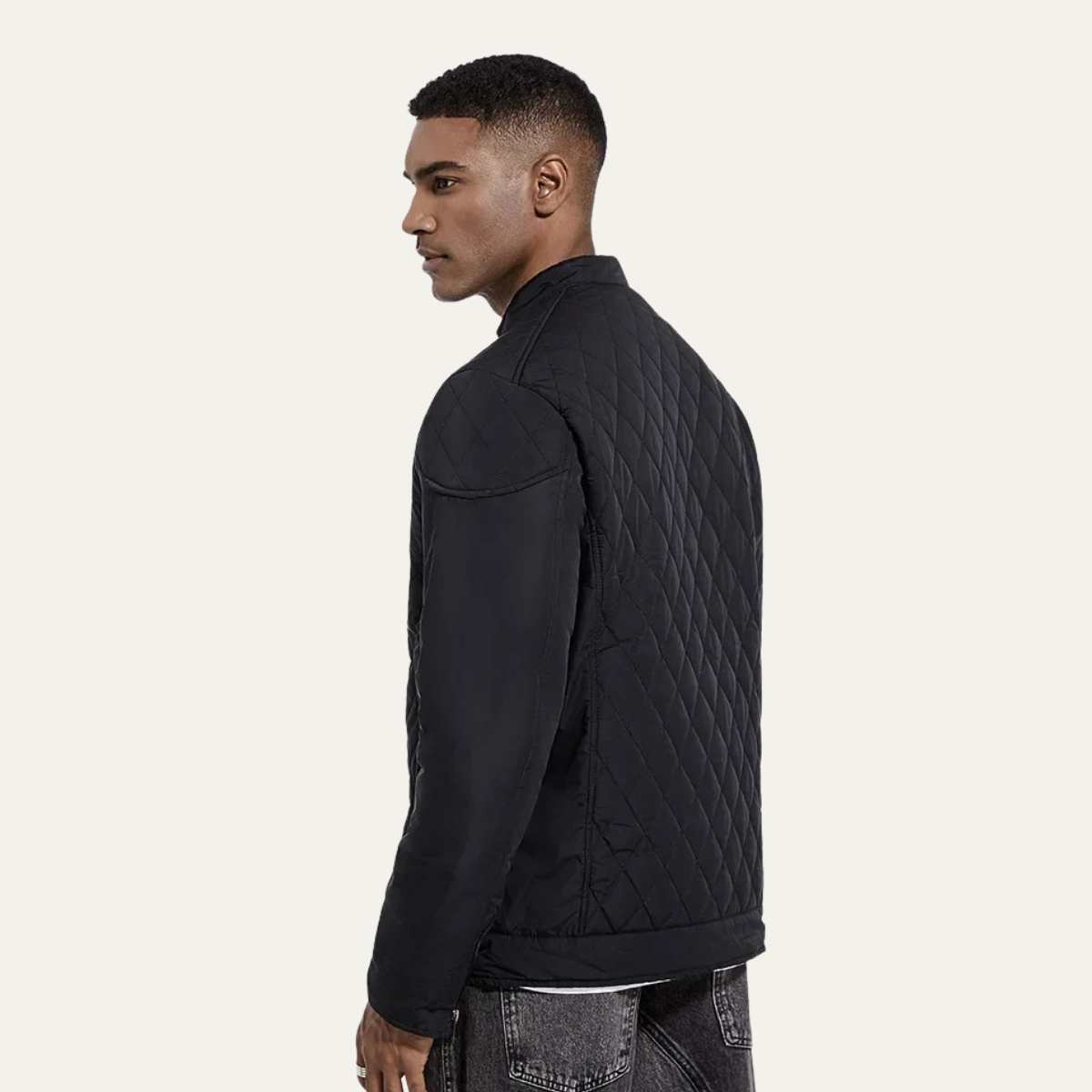 The Cabourg Men’s Lightweight Quilted Zip Up Jacket with Stand Collar 6