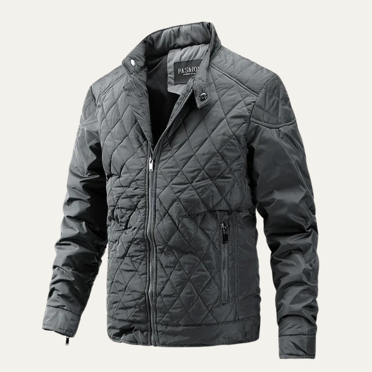 The Cabourg Men’s Lightweight Quilted Zip Up Jacket with Stand Collar 9
