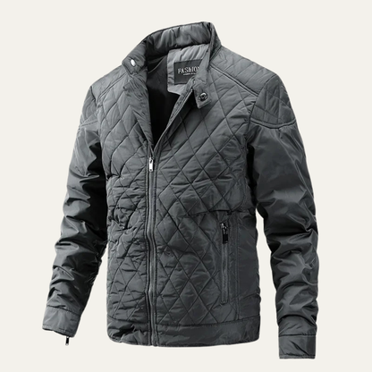 The Cabourg Men’s Lightweight Quilted Zip Up Jacket with Stand Collar 9