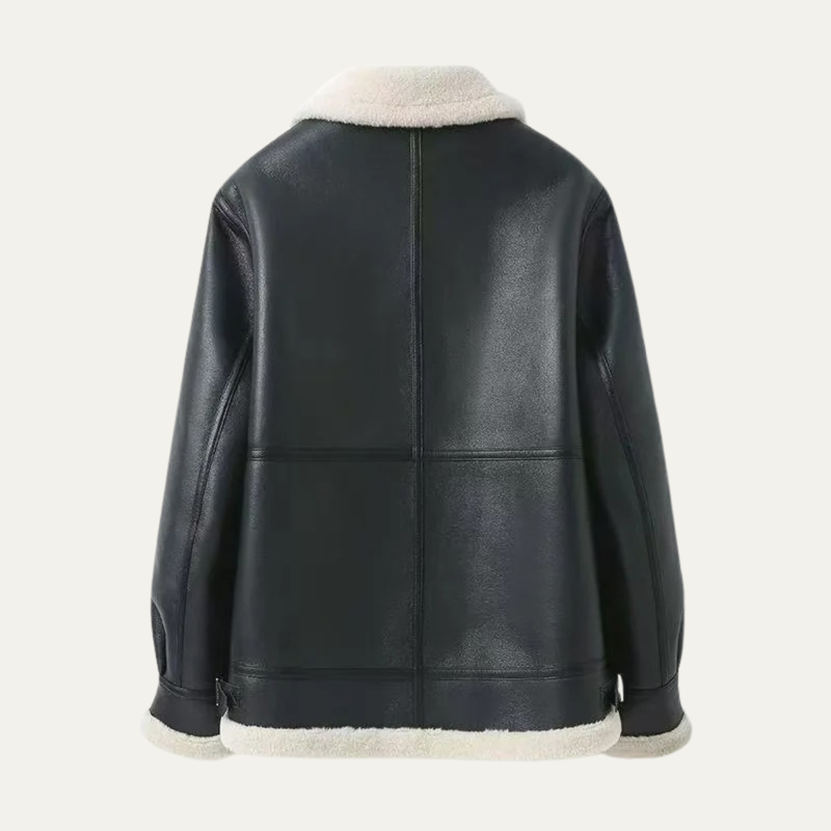 The Cala Luna Men’s Shearling Aviator Winter Jacket with Fleece Lining 1