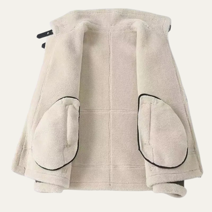 The Cala Luna Men’s Shearling Aviator Winter Jacket with Fleece Lining 2