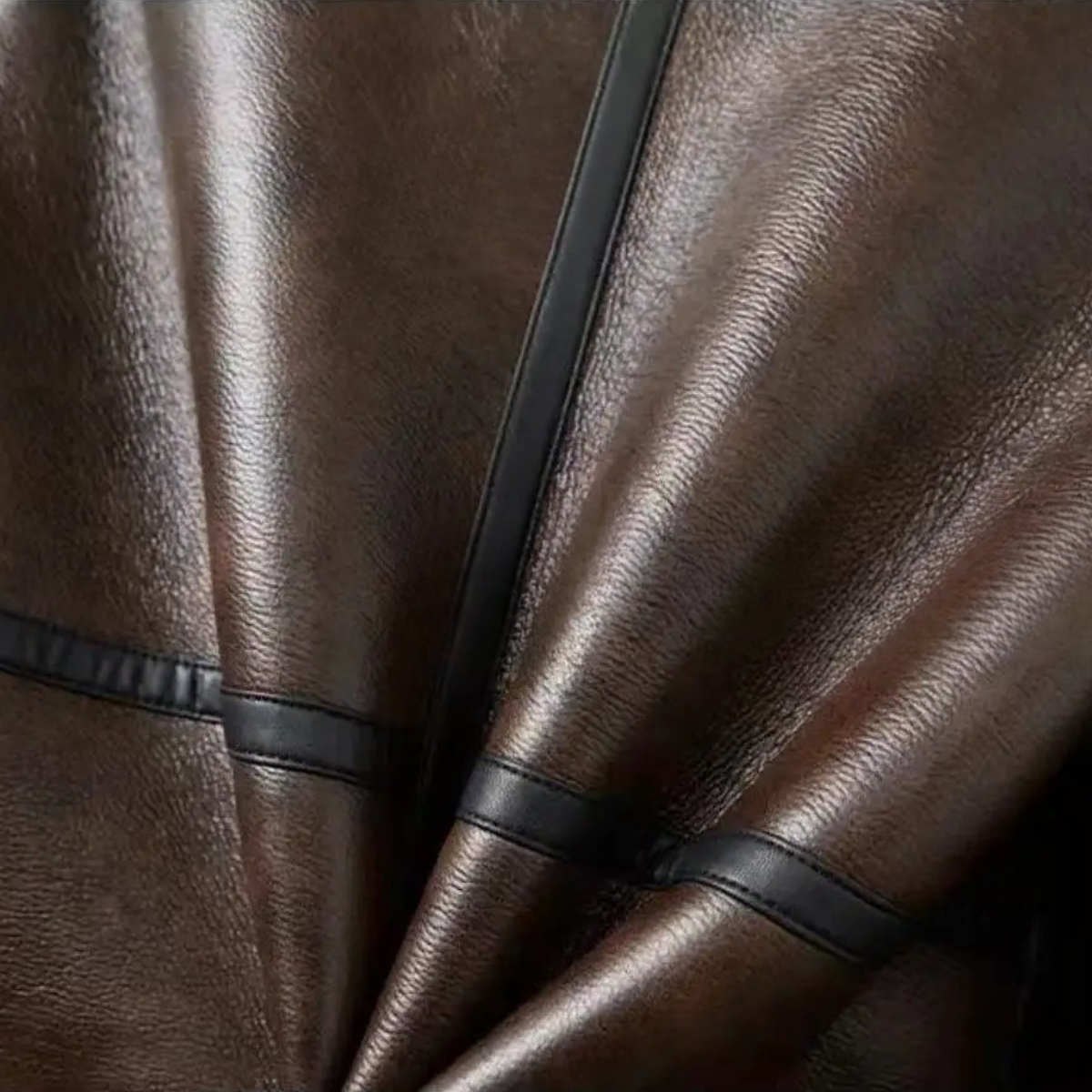 The Cala Luna Men’s Shearling Aviator Winter Jacket with Fleece Lining 6