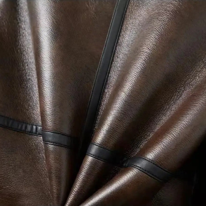 The Cala Luna Men’s Shearling Aviator Winter Jacket with Fleece Lining 6