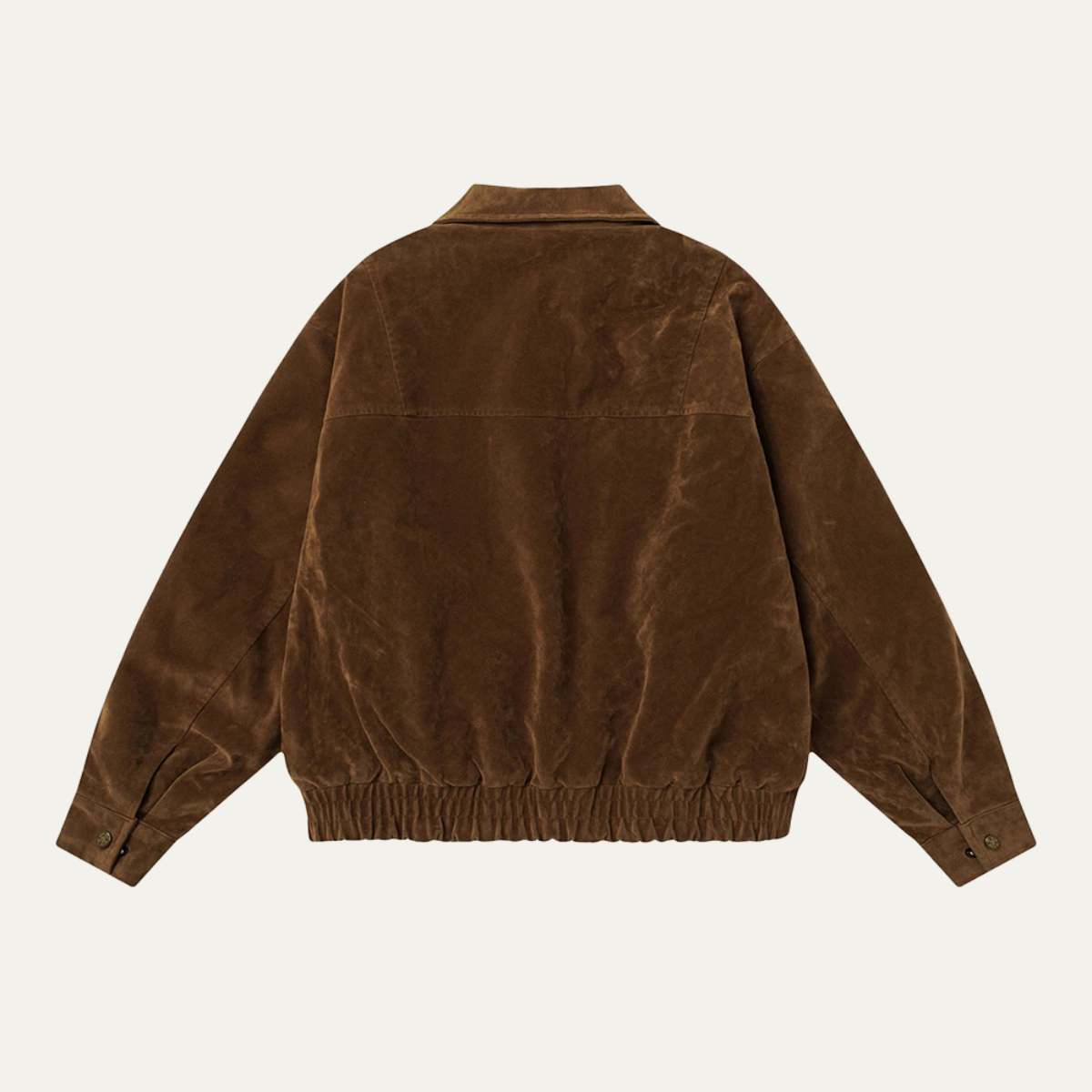 The Caldaro Men’s Retro Zip Up  Suede Bomber Jacket 1