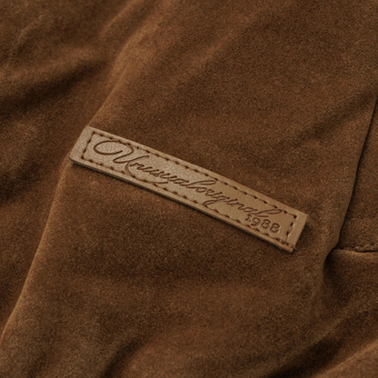 The Caldaro Men’s Retro Zip Up  Suede Bomber Jacket 2