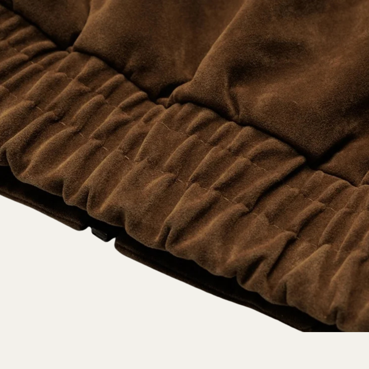 The Caldaro Men’s Retro Zip Up  Suede Bomber Jacket 5