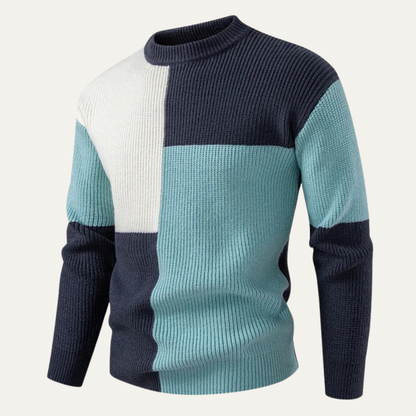 The Caldaro Men’s Warm Winter Colour Block Knit Jumper 0