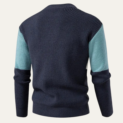 The Caldaro Men’s Warm Winter Colour Block Knit Jumper 1