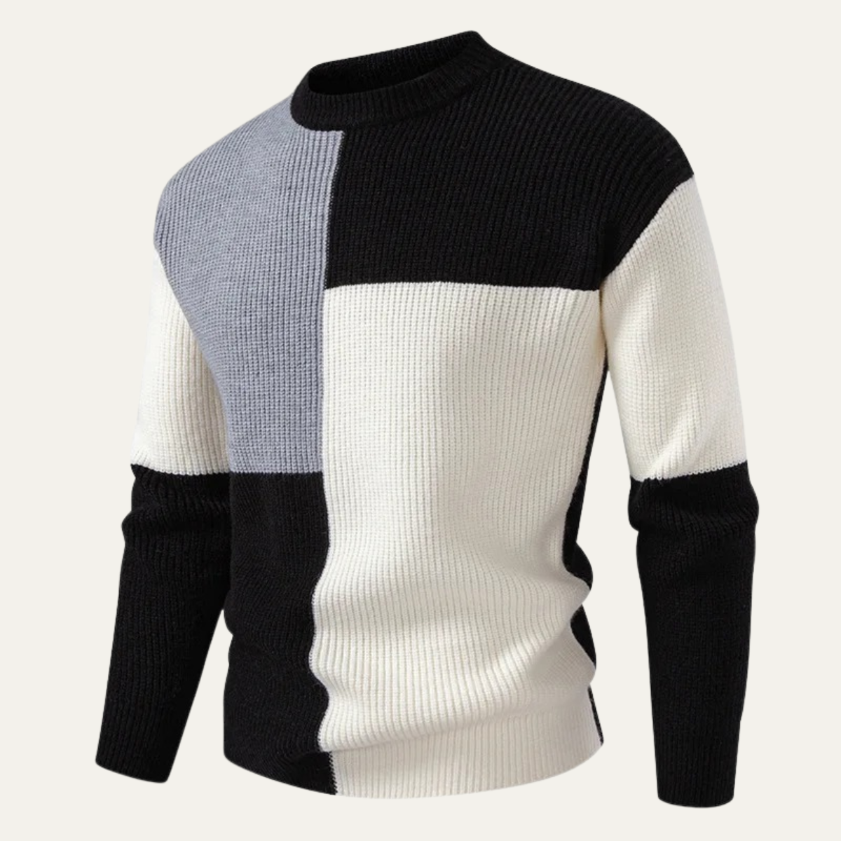 The Caldaro Men’s Warm Winter Colour Block Knit Jumper 4