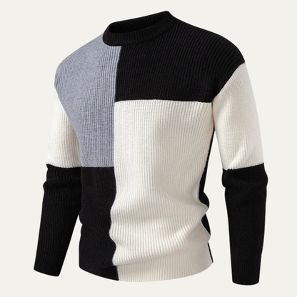 The Caldaro Men’s Warm Winter Colour Block Knit Jumper 4