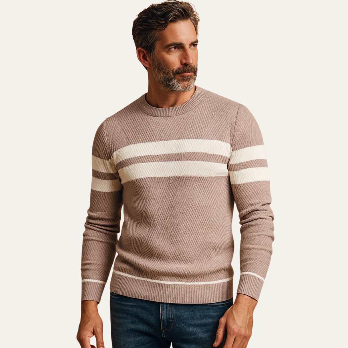 The Cambridge Knit Jumper with Stripes 1